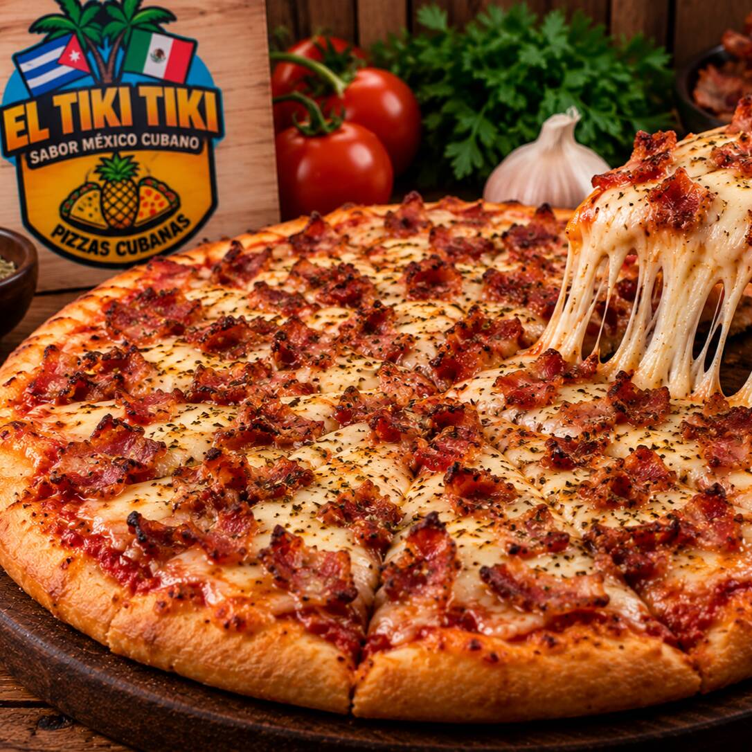Pizza de Tocino y Queso