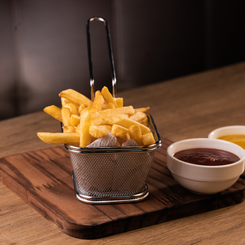 meia porção batatas fritas