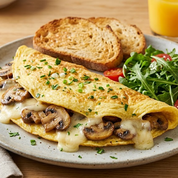 Omelette de Champiñón y Queso