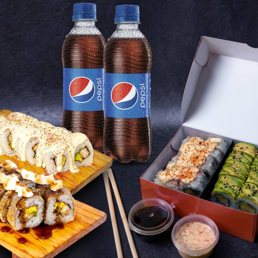 48 Makis y 2 pepsis