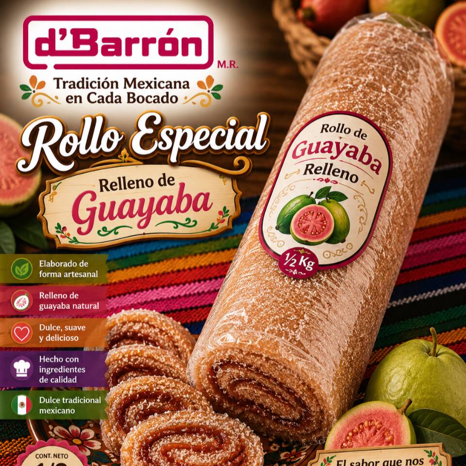 Rollo de Guayaba Relleno 1/2kg.