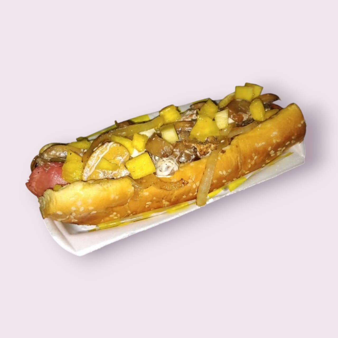 Hot Dog Jumbo Champiñones con Piña