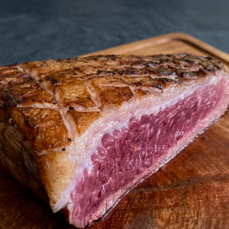 Deliciosa picanha de 600g, cuidadosamente grelhada em um autêntico Char Broiler, resultando em irresistíveis steaks. Com um sabor inconfundível, este prato, que serve até 4 pessoas, é uma opção perfeita para os amantes de carnes assadas. A textura suculenta e o sabor intenso fazem desta picanha uma verdadeira estrela da categoria de assados. Uma experiência gastronômica imperdível para quem apreci