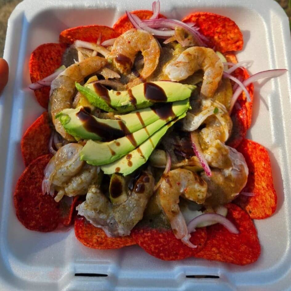 Aguachile con Tostitos
