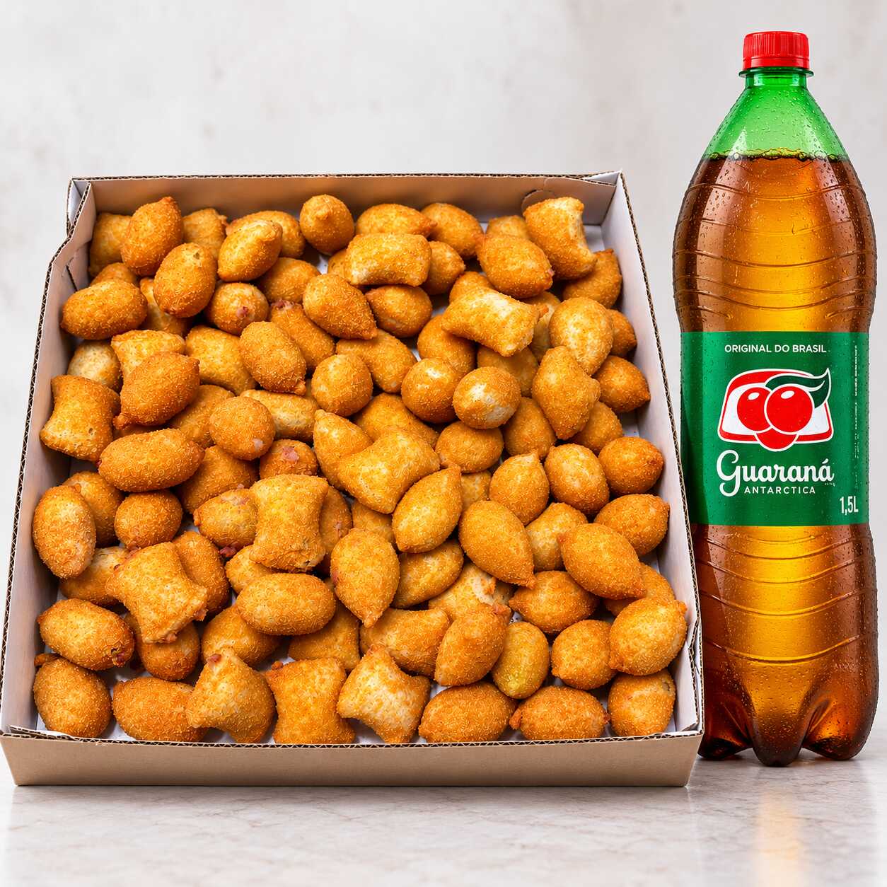 Combo1 00 salgados + 1 guaraná antártica 1.5 lt