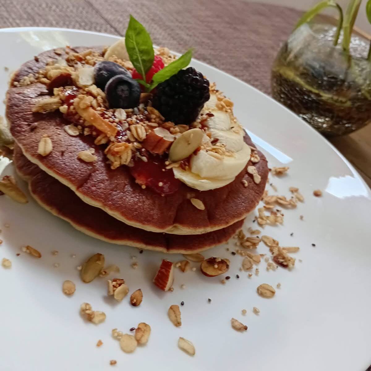 Hot cake Avena, amaranto y platano