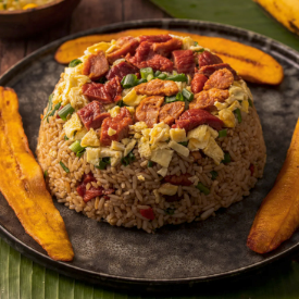 Chaufa de Cecina + Bebida Amazonica