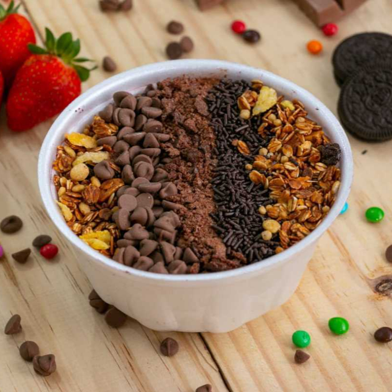 2 Sabores, 1 Frutas e 2 Acompanhamentos.