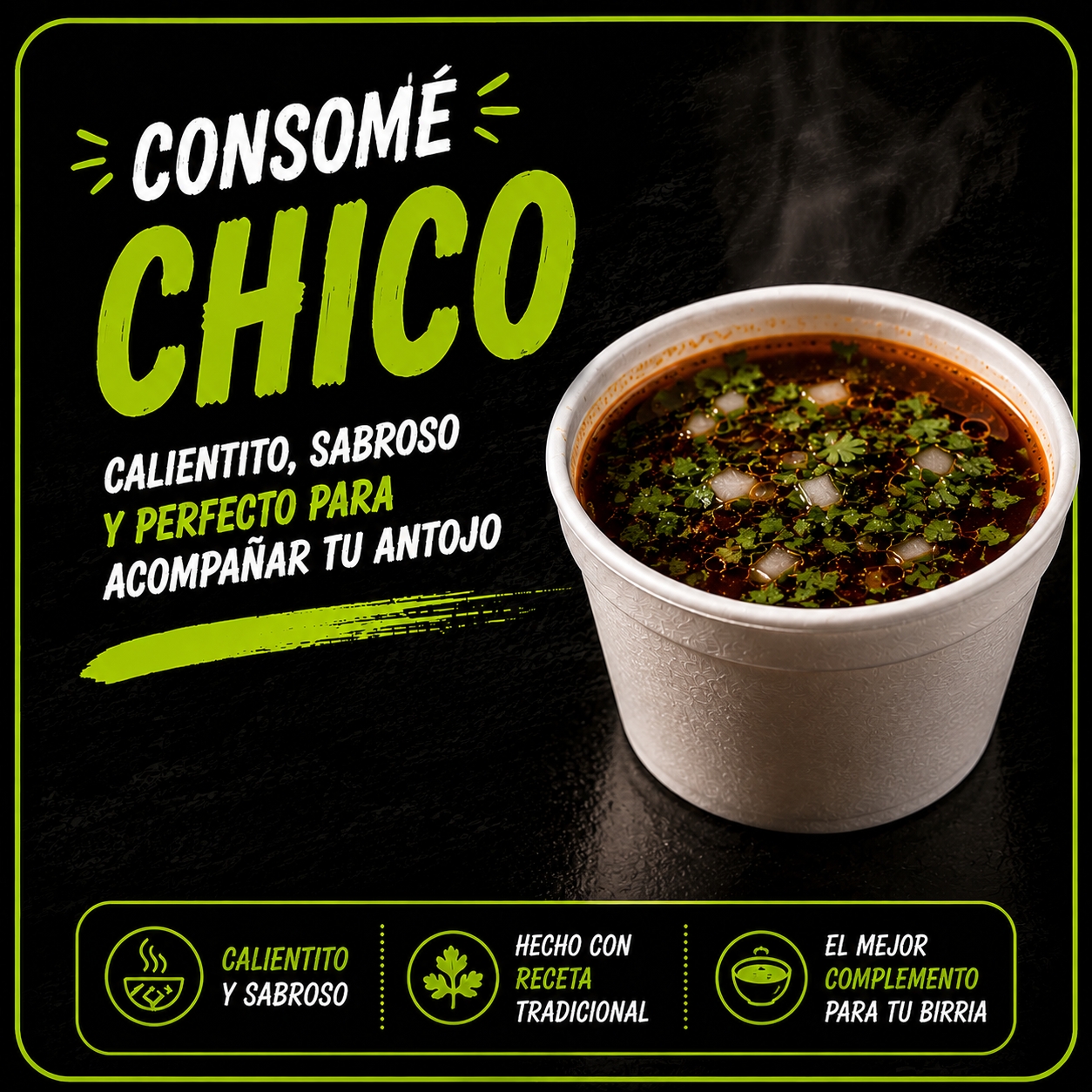 CONSOME CHICO SIN CARNE