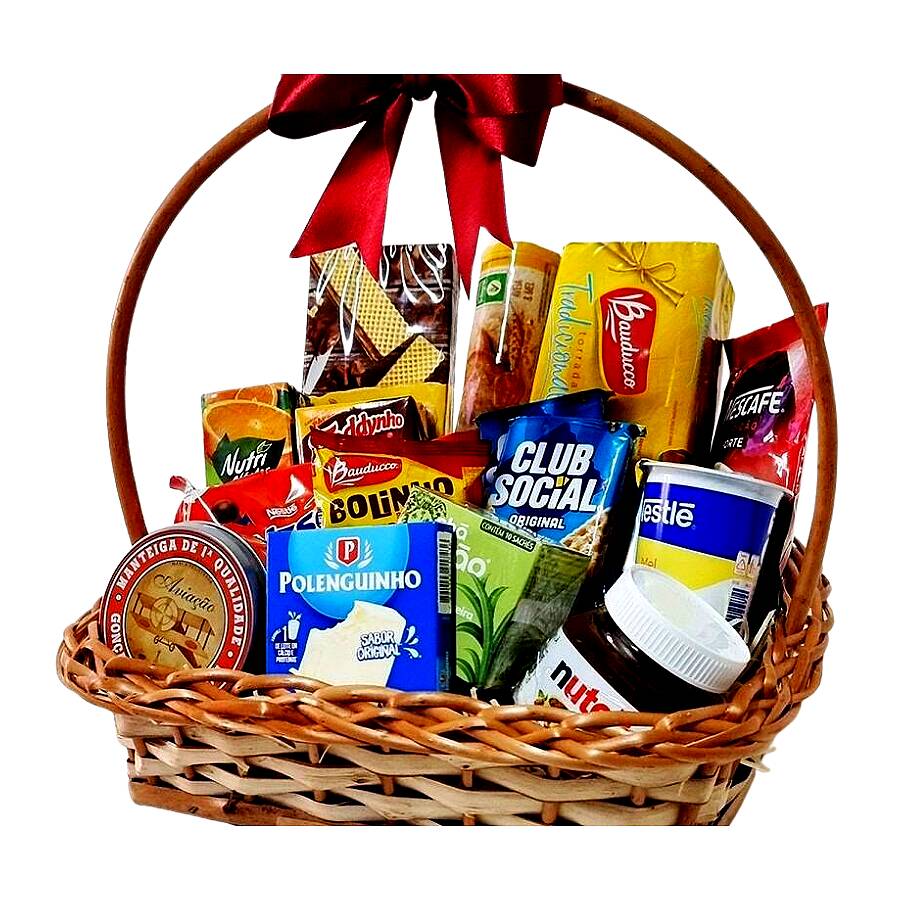 Nutella, manteiga, requeijão, café, suco, danone, biscoitos doces e salgados, torradas, chás