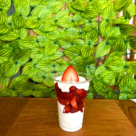 Fresas con Crema. Vaso Chico