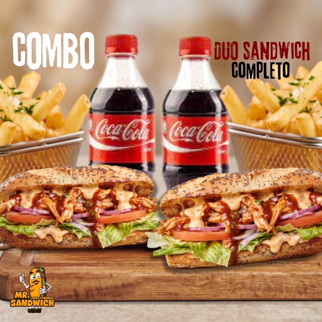 Combo Sandwich Pollo para Dos Completo