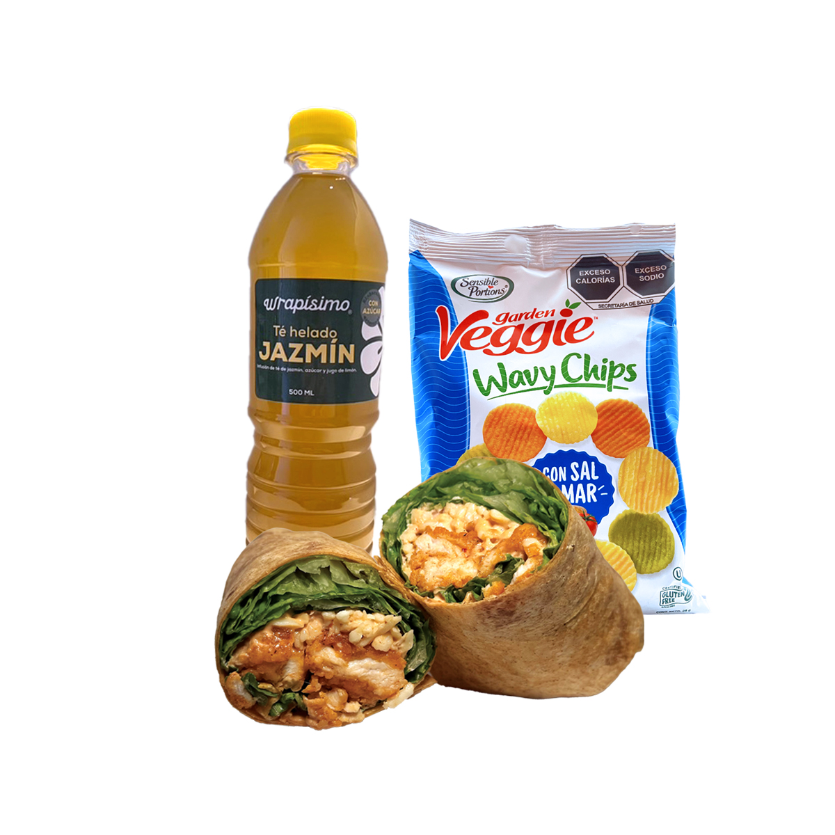 Wrap + Papitas + Bebida
