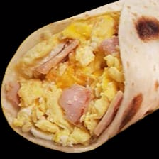 Taco Blando de Huevo con Tocino