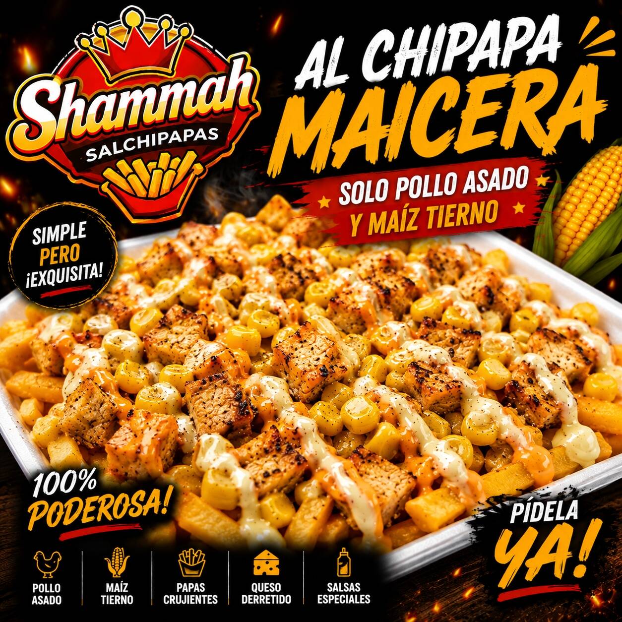 Salchipapa De Pollo Maicera (C)ombo