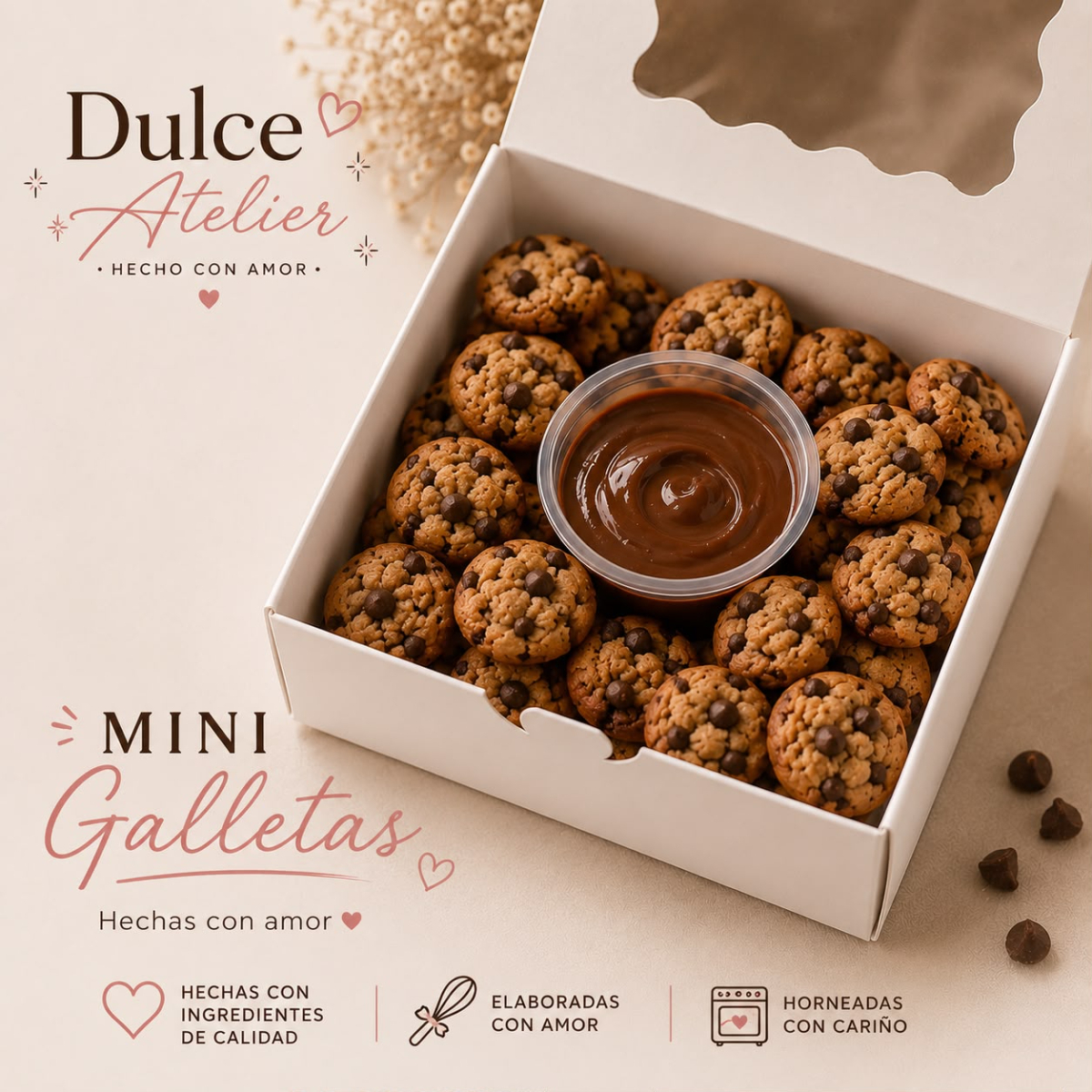 Mini Galletas con Chispas de Chocolate