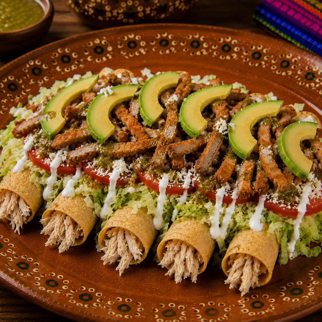 Flautas con milanesa especiales
