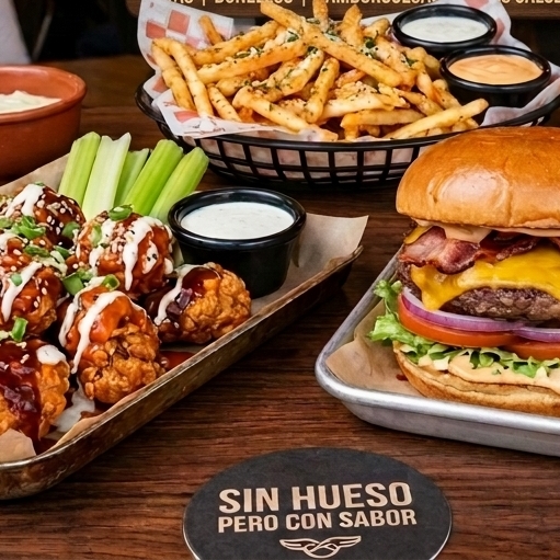 Combo Alitas y Hamburguesa