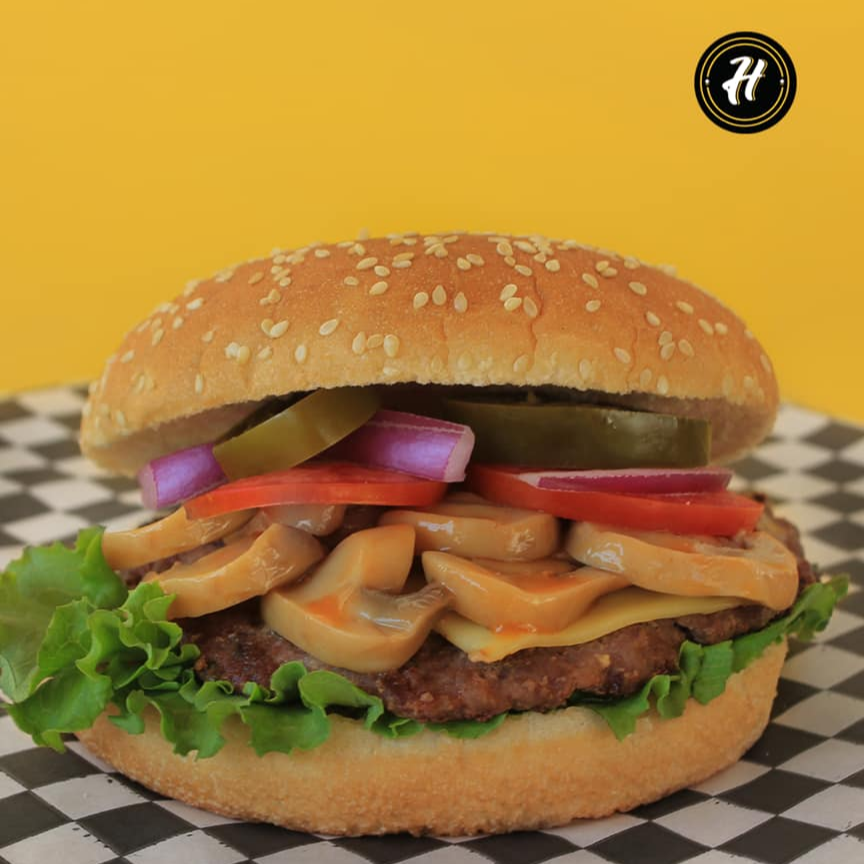Hamburguesa con Champiñones
