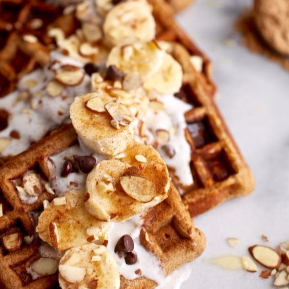 Waffles de Avena con Fruta