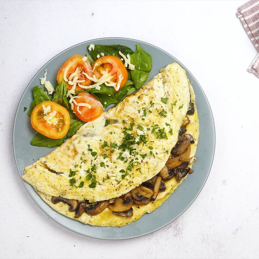Omelette Con Champiñones