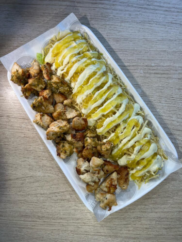 Chuzo desgranado de pollo.
