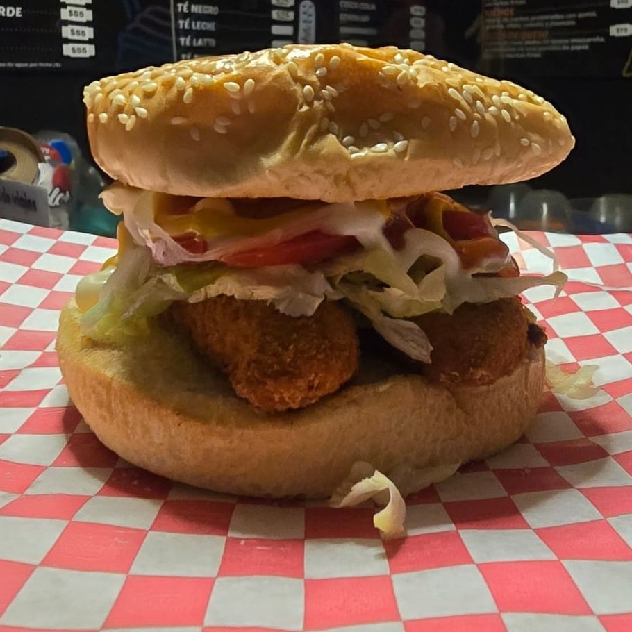 Chicken tender burger