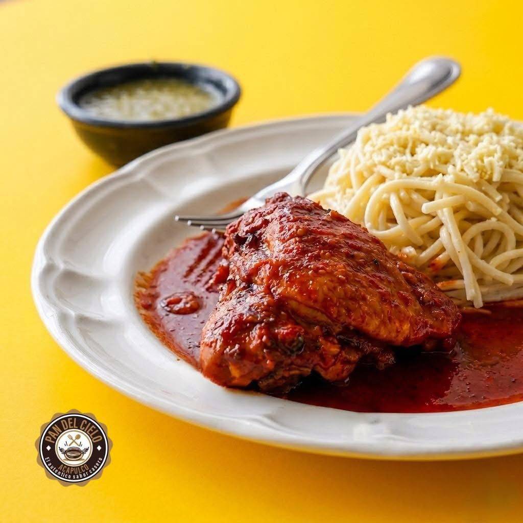 Barbacoa de Pollo con Espaguetti