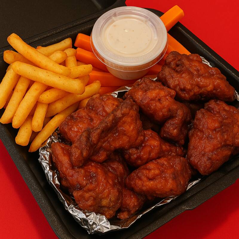 200g de Boneless + Papas + Aderezos