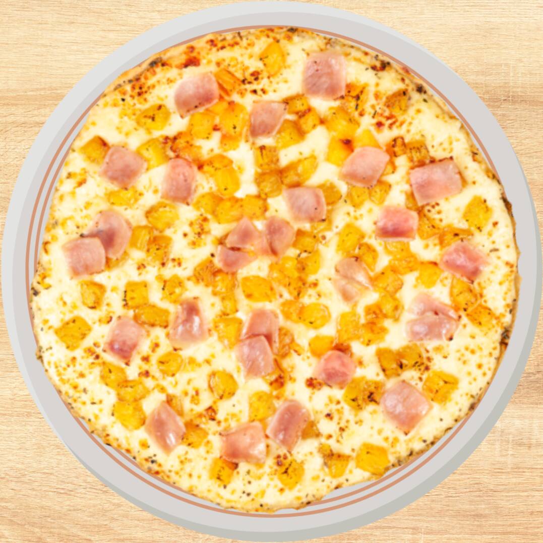 Pizza 6 Porciones Hawaiana