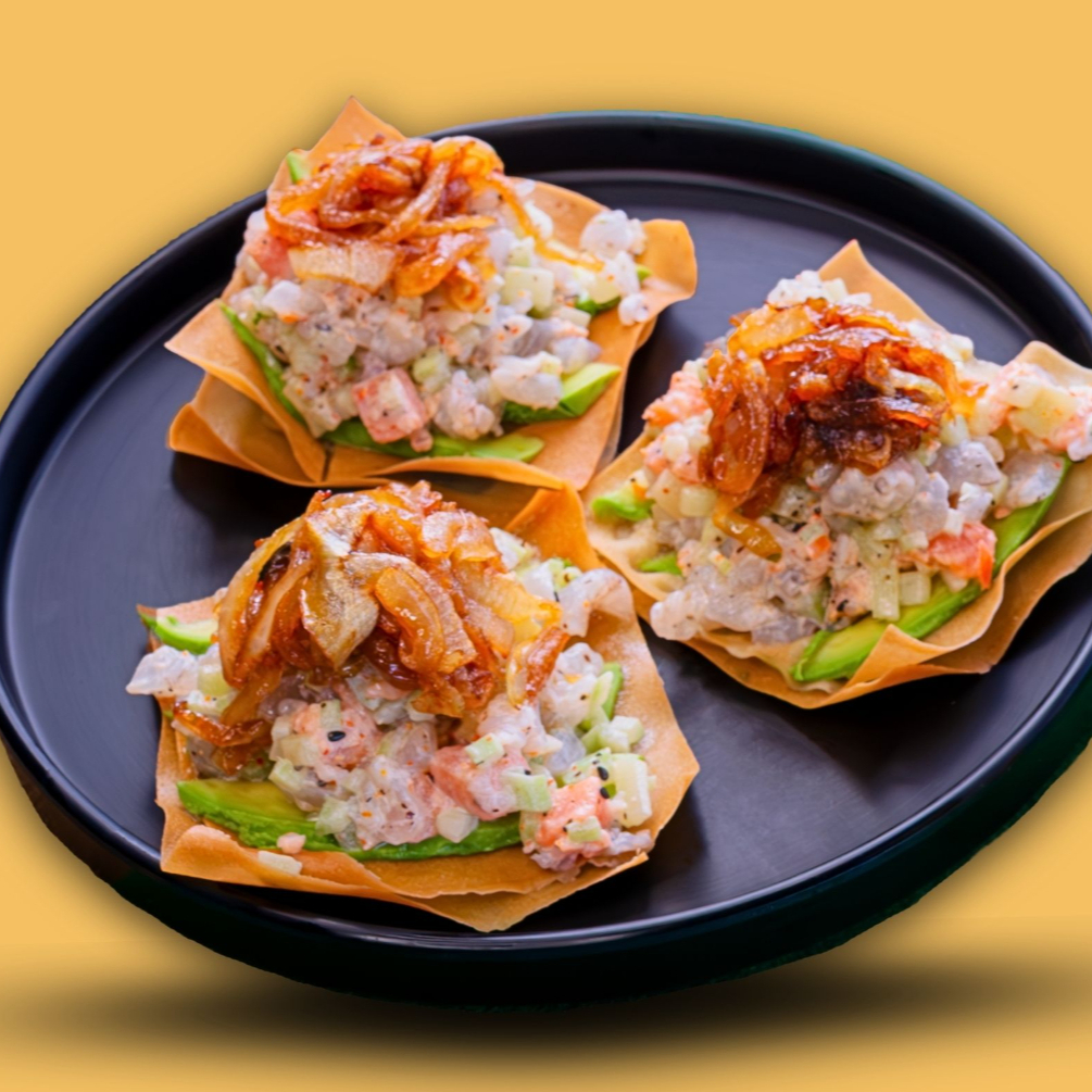 Tostadas Ebi-Sake