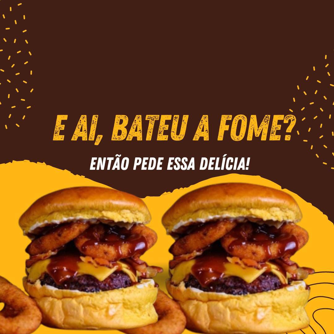 2 Borges Onion Rings, Carne artesanal,Pão super macio selado, 2 Aneis de cola (onion Rings) Alface, Tomate,Cebola Caramelizada e nosso delicioso molho especial.
