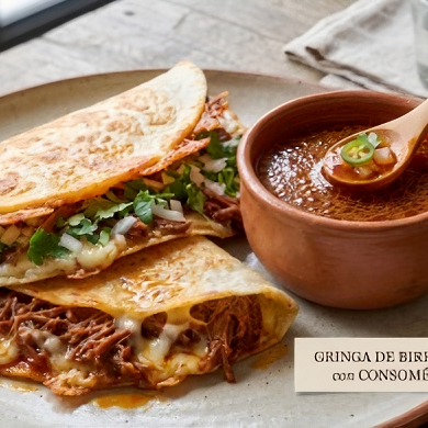 GRINGA DE BIRRIA + CONSOME