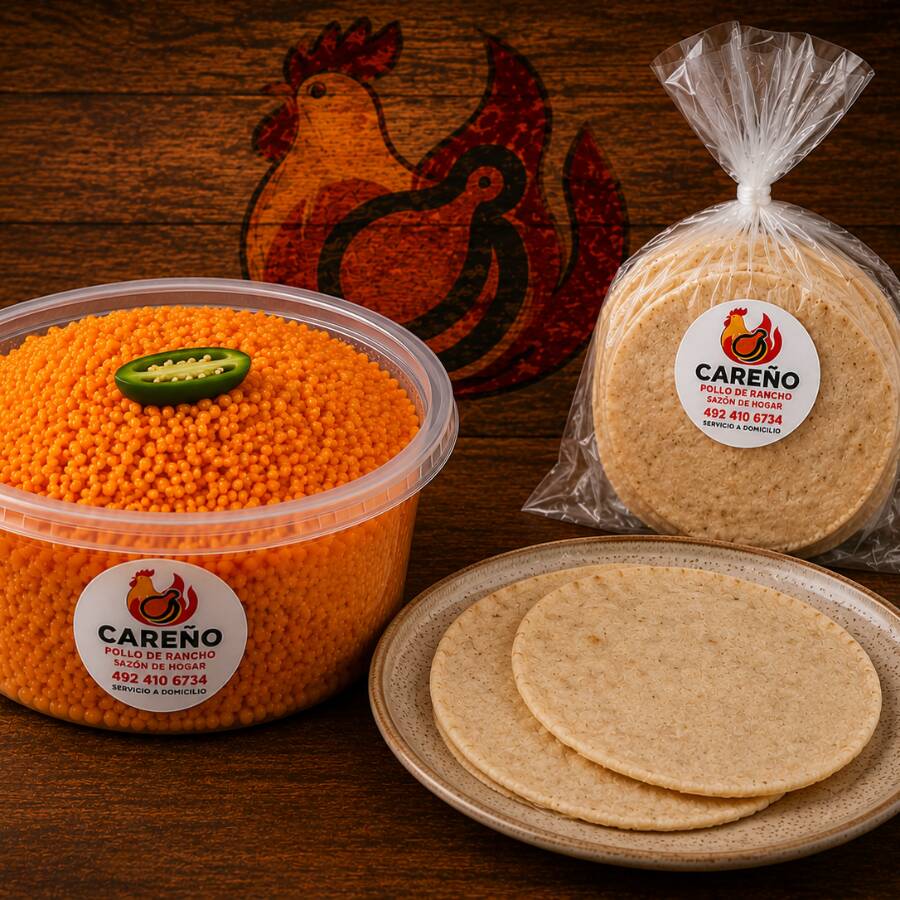 Arroz Careño Grande y Tortillas