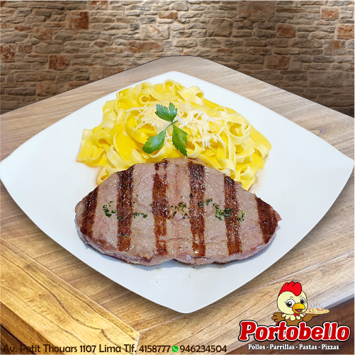 Fetuccini con Lomo Fino a la Parrilla