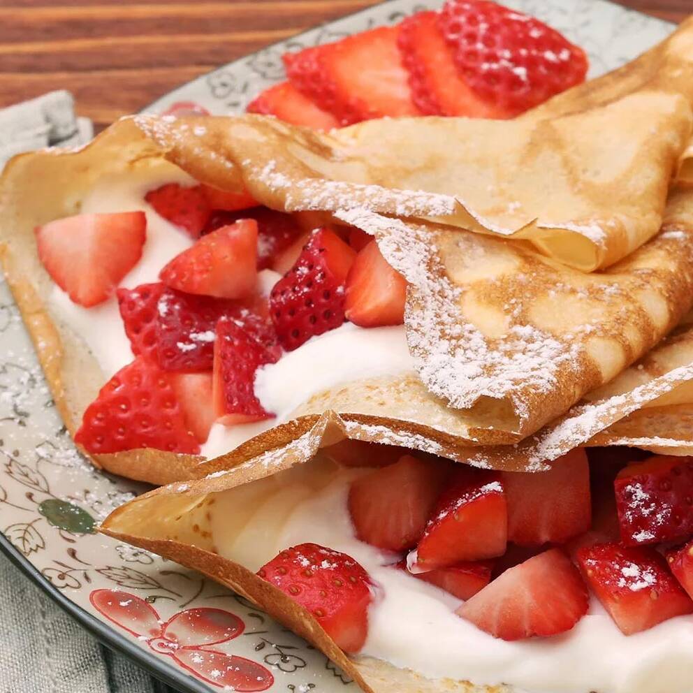 Crepa de Fresas con Crema