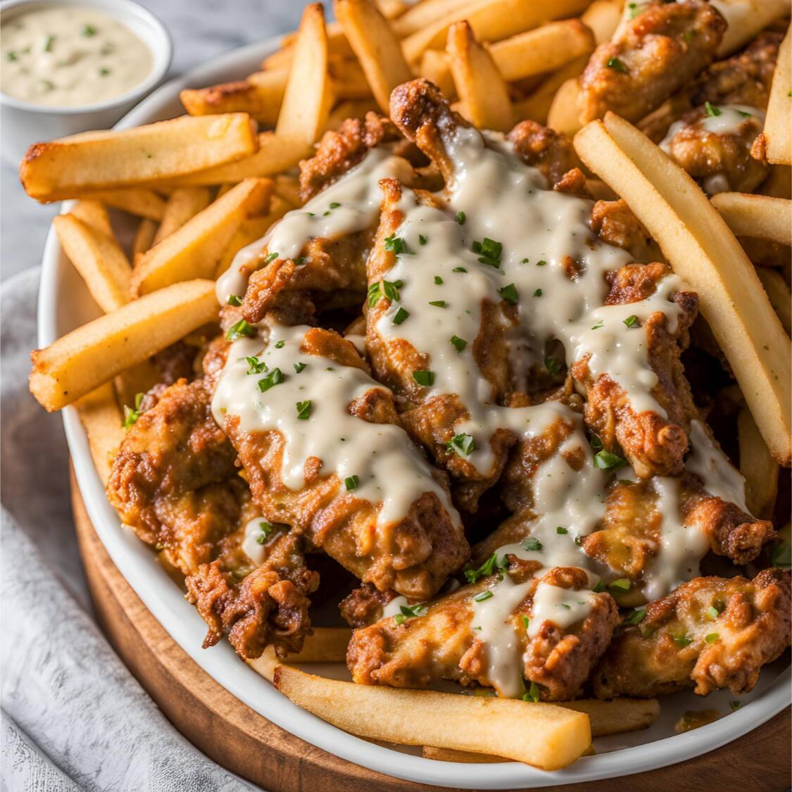 1/2 kg Alitas Parmigi Ajo más Papas Gratis