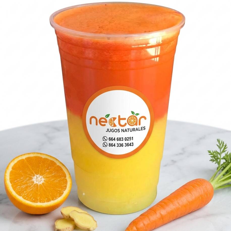 Jugo de Naranja, Zanahoria & Jengibre