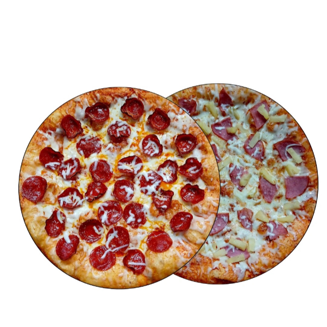 Pizzas Grandes Peperoni-Hawaiana