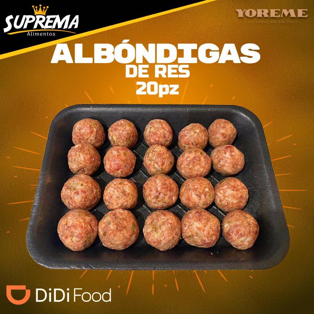Albondigas de Res 20 pza