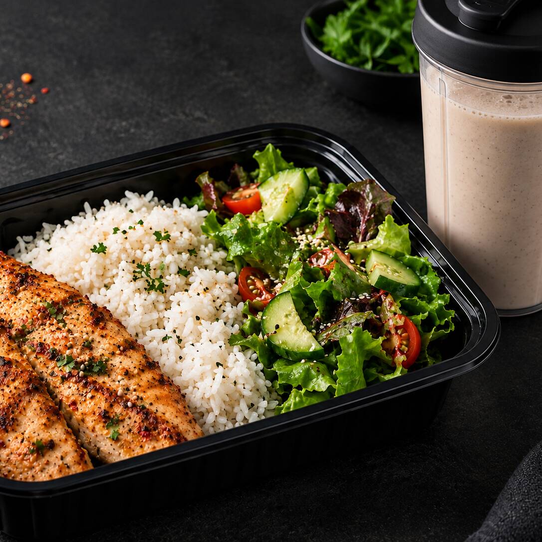 Combos Pollo a la Plancha con Smoothie de Proteina
