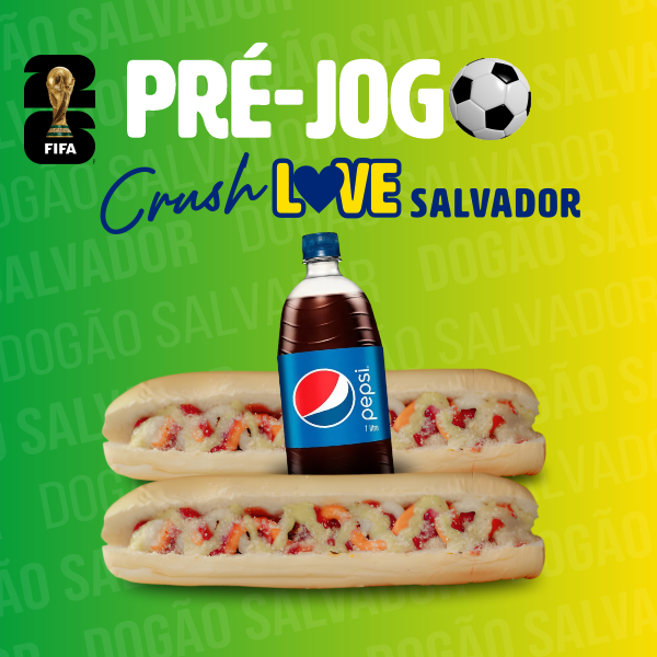 Apresentamos o 'Crush Love Salvador', uma oferta perfeita para compartilhar com seu amor. Esta deliciosa proposta inclui dois suntuosos 'Dogões Salvador', repletos de sabor e generosamente servidos, acompanhados por uma refrescante Coca-Cola de 1l. Uma combinação cinematográfica para momentos de pura indulgência e alegria. Desfrute dessa experiência gastronômica única, digna da vibrante Salvador. Aproveite esta oferta exclusiva da categoria 'Ofertas Salvador!' e torne seu momento a dois ainda mais especial.