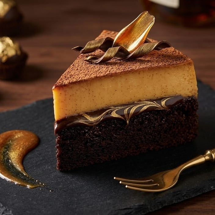 Chocoflan Rebanada