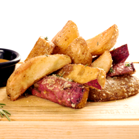Papas Rústicas con Camote Frito