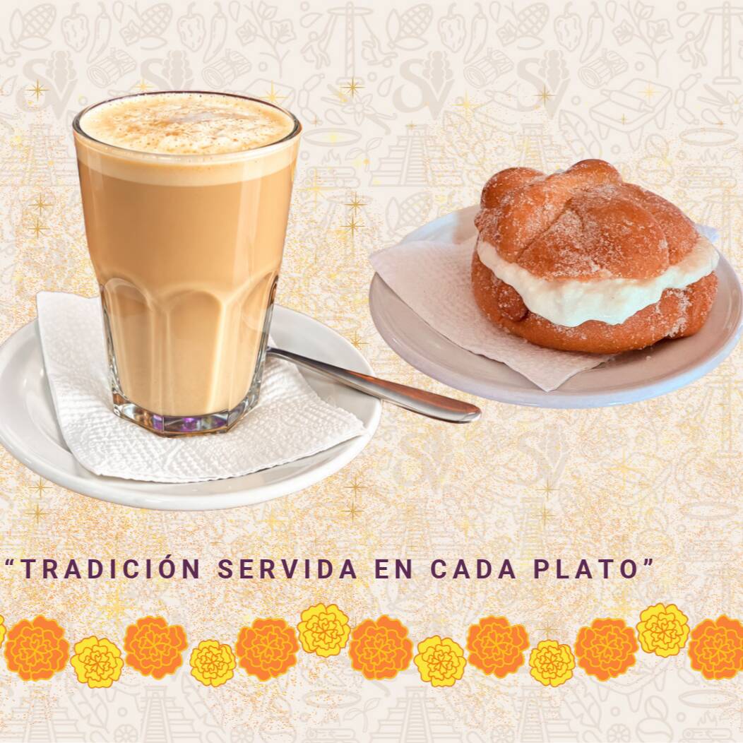Dúo Café Lechero & Pan de Muerto con Nata