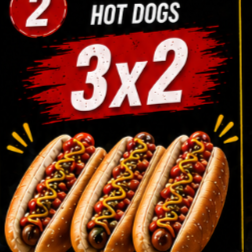 Promoción 3x2 Hot Dogs Sencillos