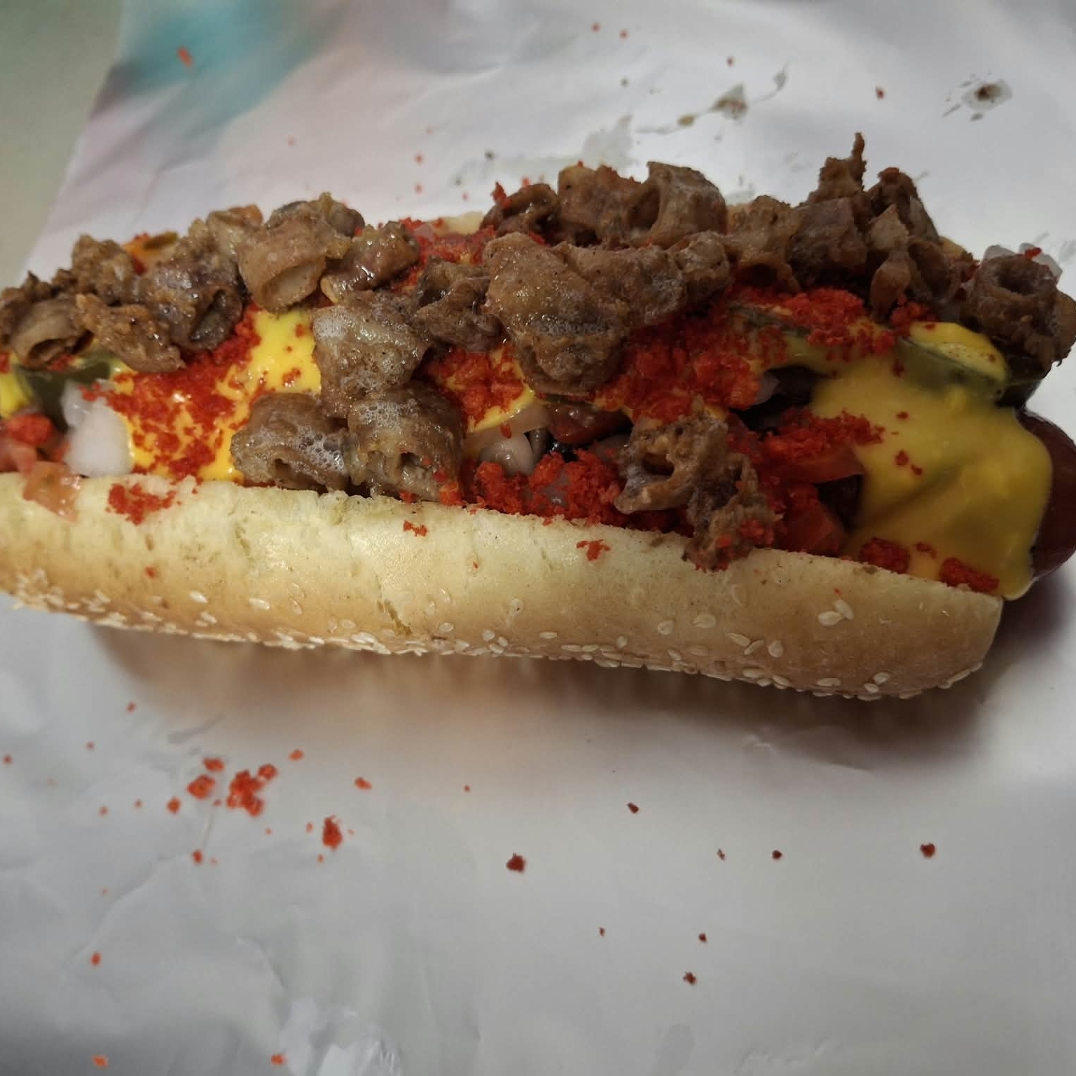 Hot Dog Combinado con Tripa