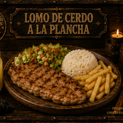 LOMO DE CERDO A LA PLANCHA