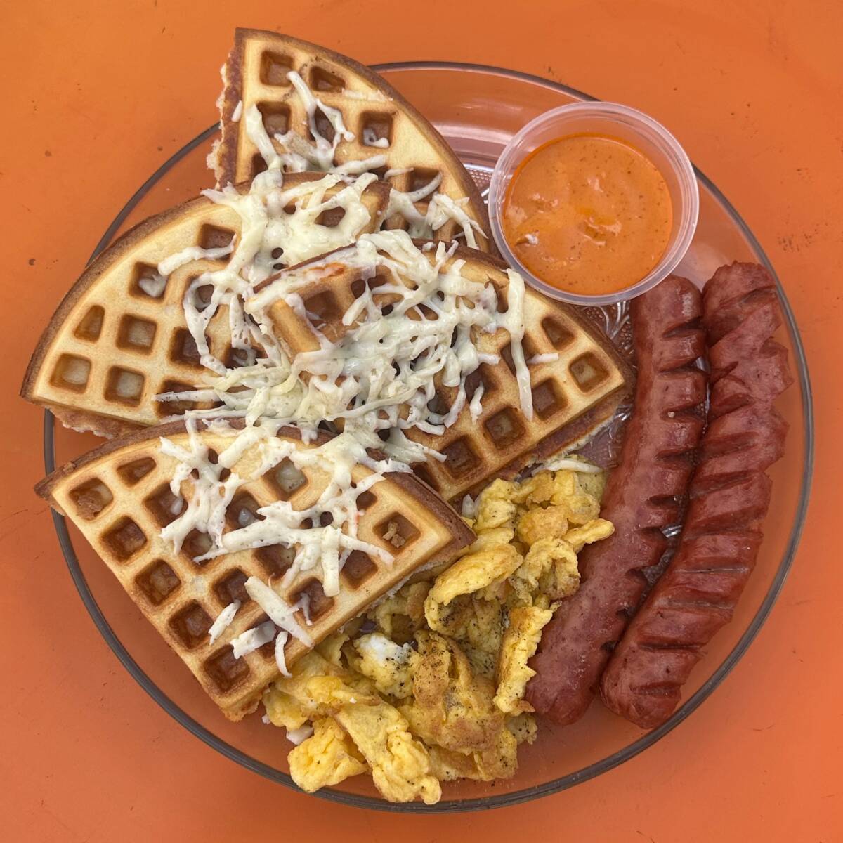 Waffles con Huevo
