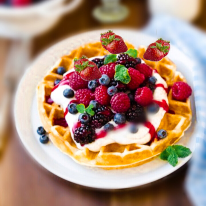 Waffle Frutos del Bosque